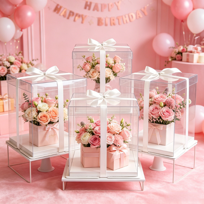 กล่องเค้กใส กล่องบรรจุภัณฑ์ของ - Event Party Box บทวิจารณ์และราคา