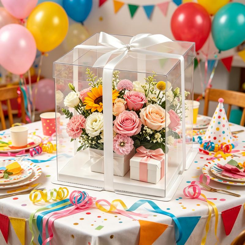 กล่องเค้กใส กล่องบรรจุภัณฑ์ของ - Event Party Box บทวิจารณ์และราคา