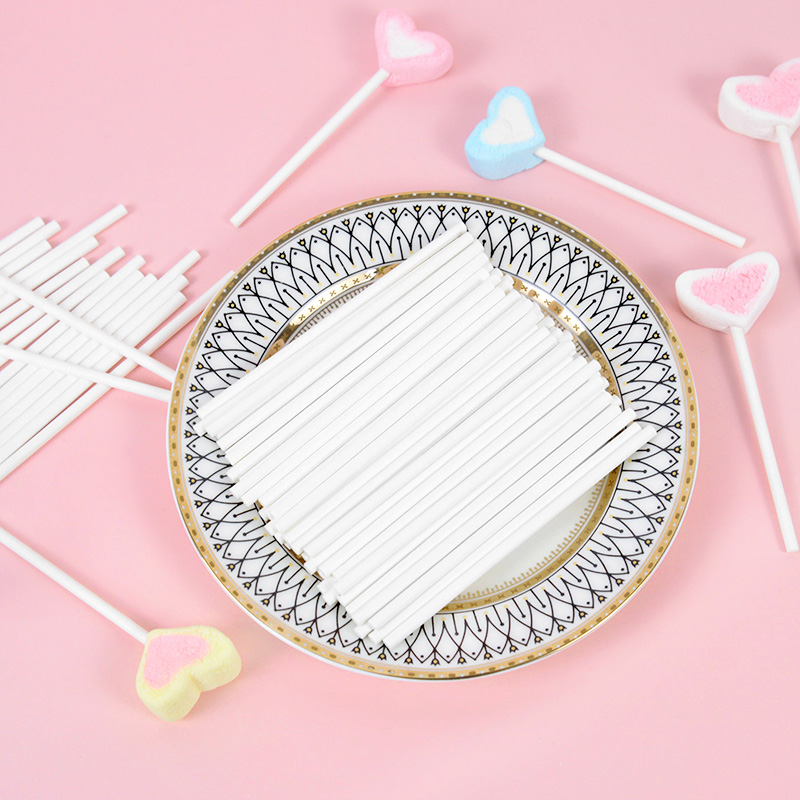 100pcs Solid Core สีขาวกระดาษ  - Cotton Candy Cone บทวิจารณ์และราคา