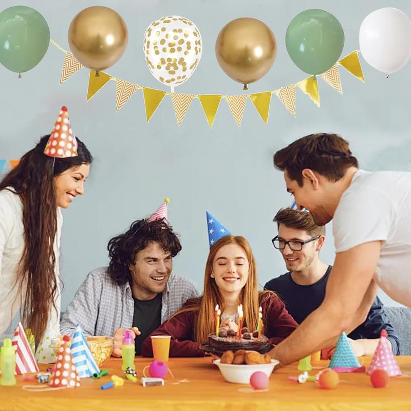 28 ชิ้นวันเกิดชุดตกแต่งฟอยล์บอ - Party Banner Gold บทวิจารณ์และราคา